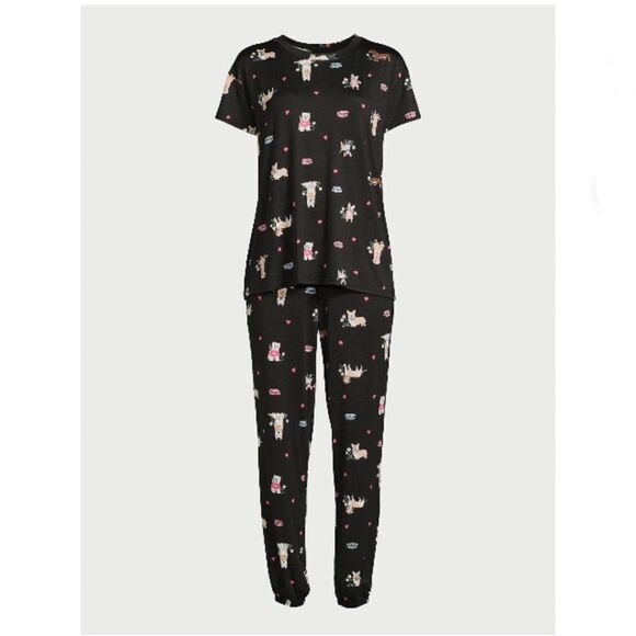 Women’s Soft 2-Piece Pajama Lounge Sleep Set & Nightshirt Size L - Picture 8 of 12